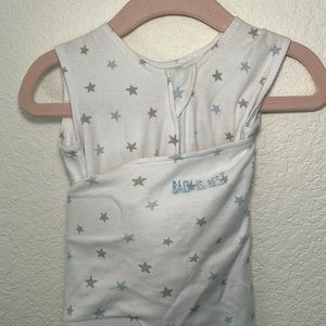 Halo SleepSack Swaddle White Cotton Star Pattern Size S